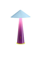 Tipsy Table Lamp Gray Blue & Dark Plum