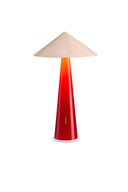 Tipsy Table Lamp Powder Pink & Dark Red