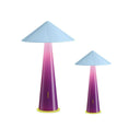Tipsy Table Lamp Gray Blue and Dark Plum in Small and Large sizes