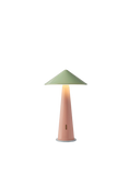 Tipsy cordless table lamp in guava matcha on a white background