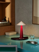 Tipsy Table Lamp Powder Pink & Dark Red