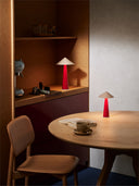 Tipsy Table Lamp Powder Pink & Dark Red