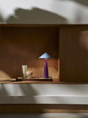 Tipsy Table Lamp Gray Blue & Dark Plum