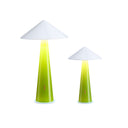 Tipsy Table Lamp Green and Ice Gray in Small and Large sizes